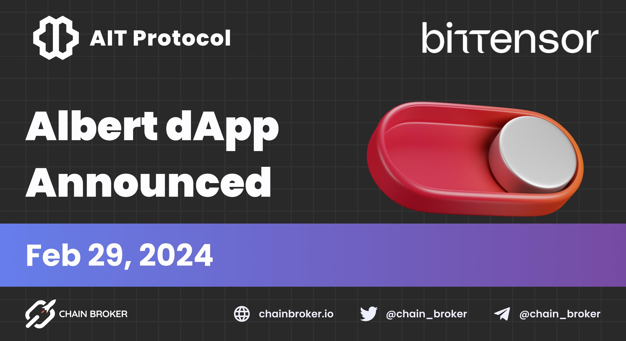 AIT Protocol announces Albert dApp